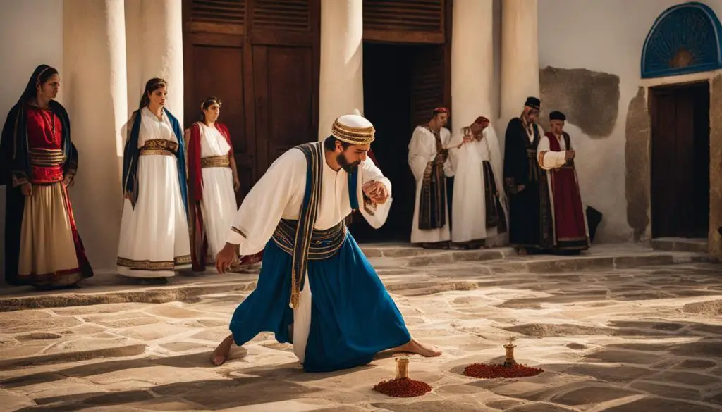 Greek tradition spitting for good luck