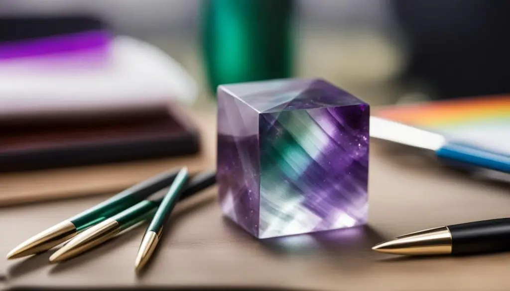 Rainbow Fluorite crystal