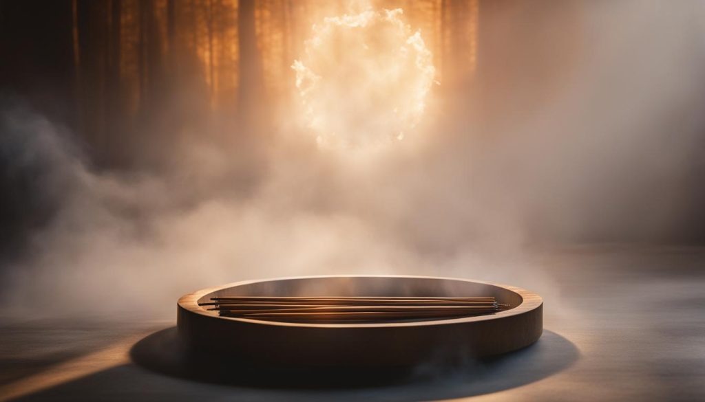 burning incense sticks for protection and healing