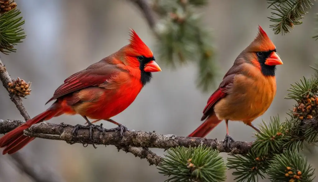 cardinals symbolizing loving relationships and devotion