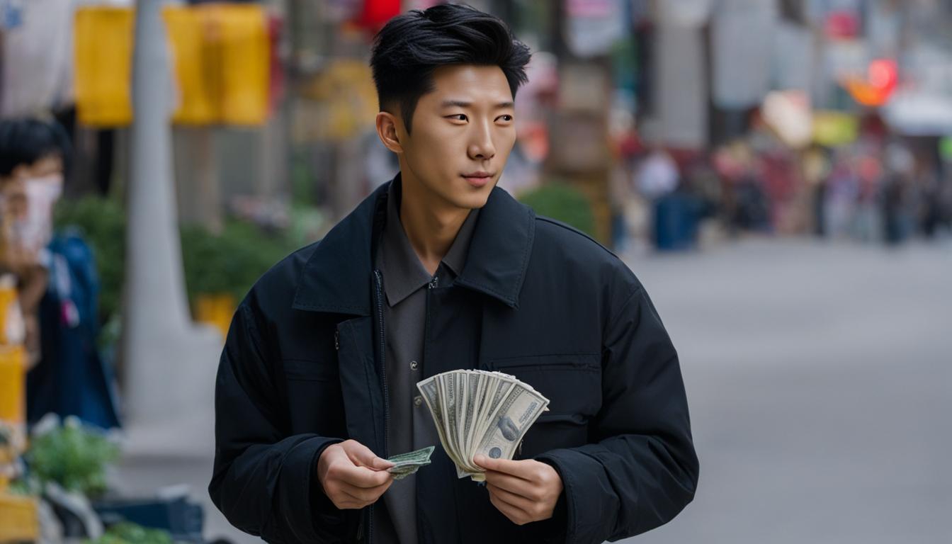 does kim namjoon carry 2 dollars with him for good luck