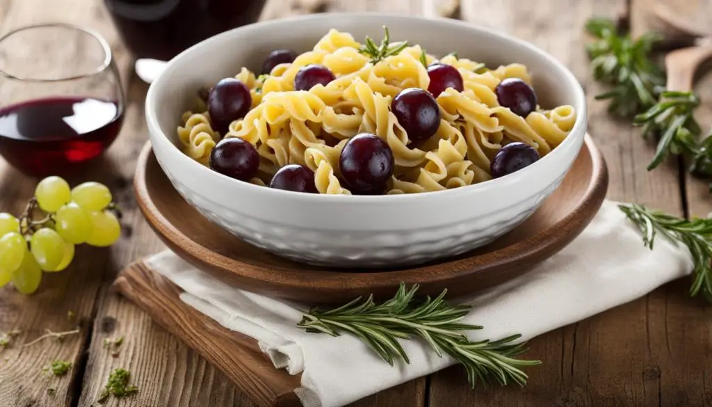 grapes pasta