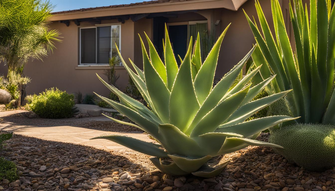 is a aloe vera plant in front of house good luck