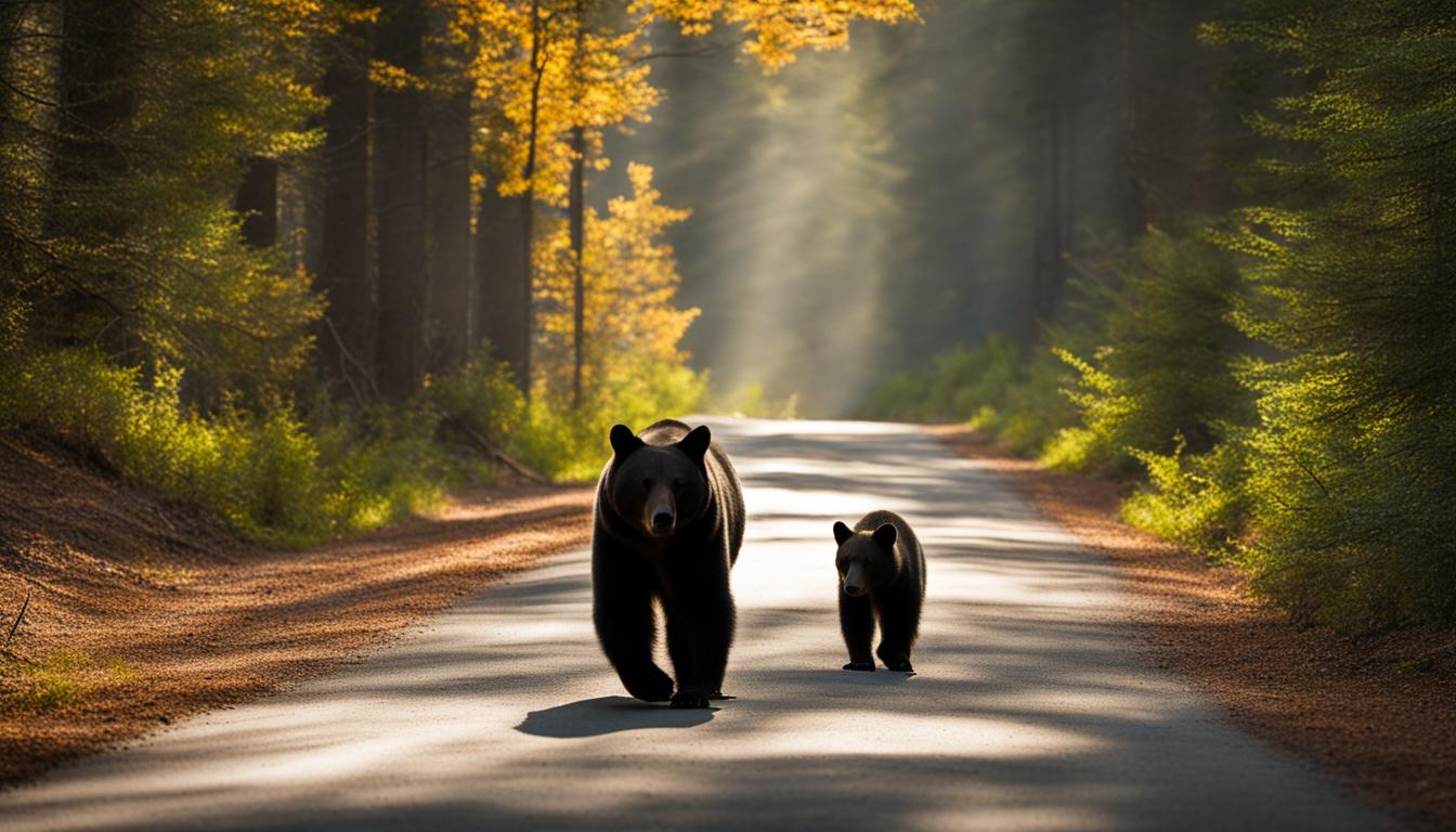 is a black bear crossing the road good luck?