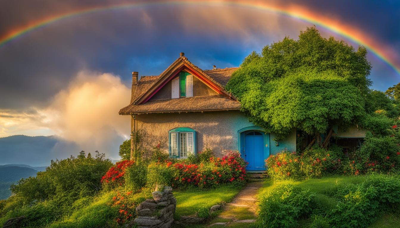 is a rainbow over your home good luck?