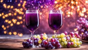 is drinking sparkling grape juice good luck on new years