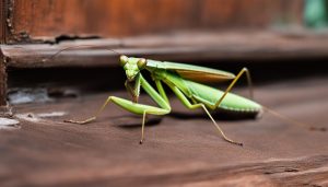 is it good luck for a praying mantis to be on your door