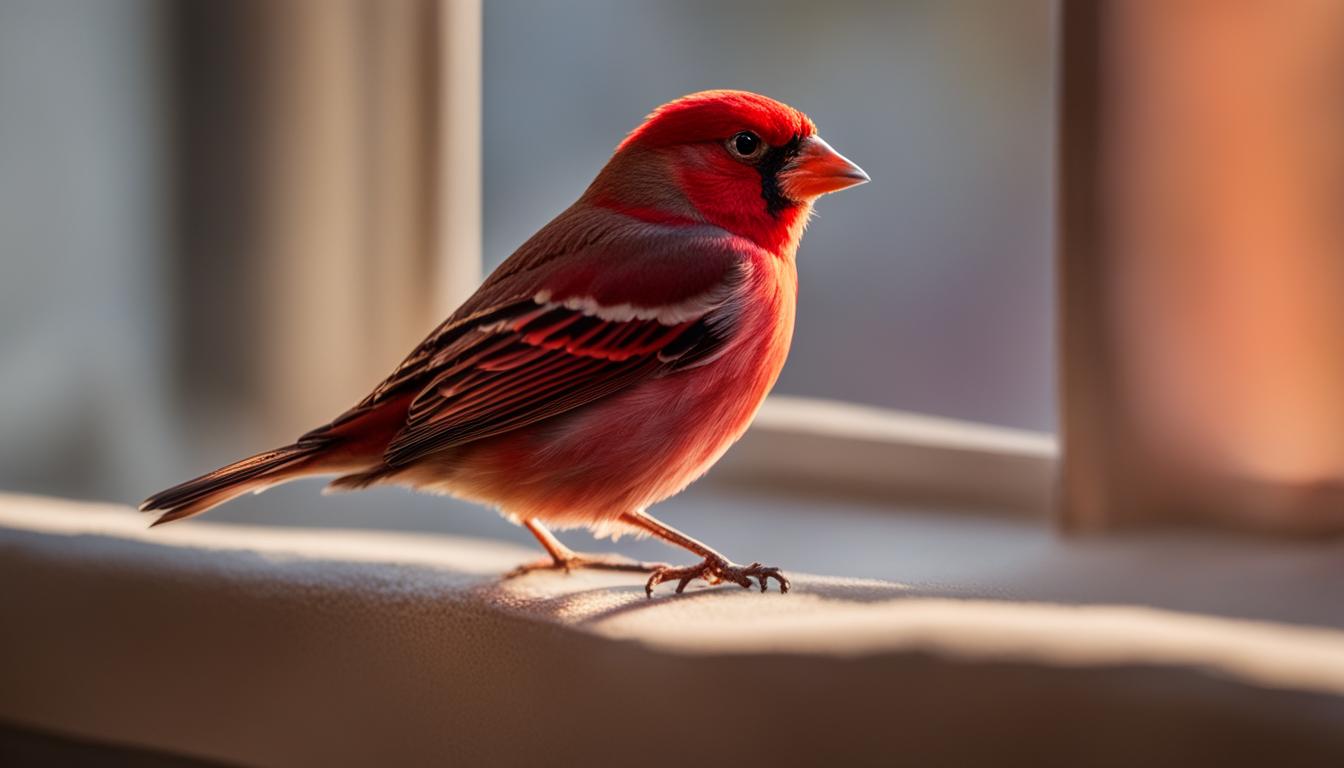 is it good luck if a red finch flies inside a house