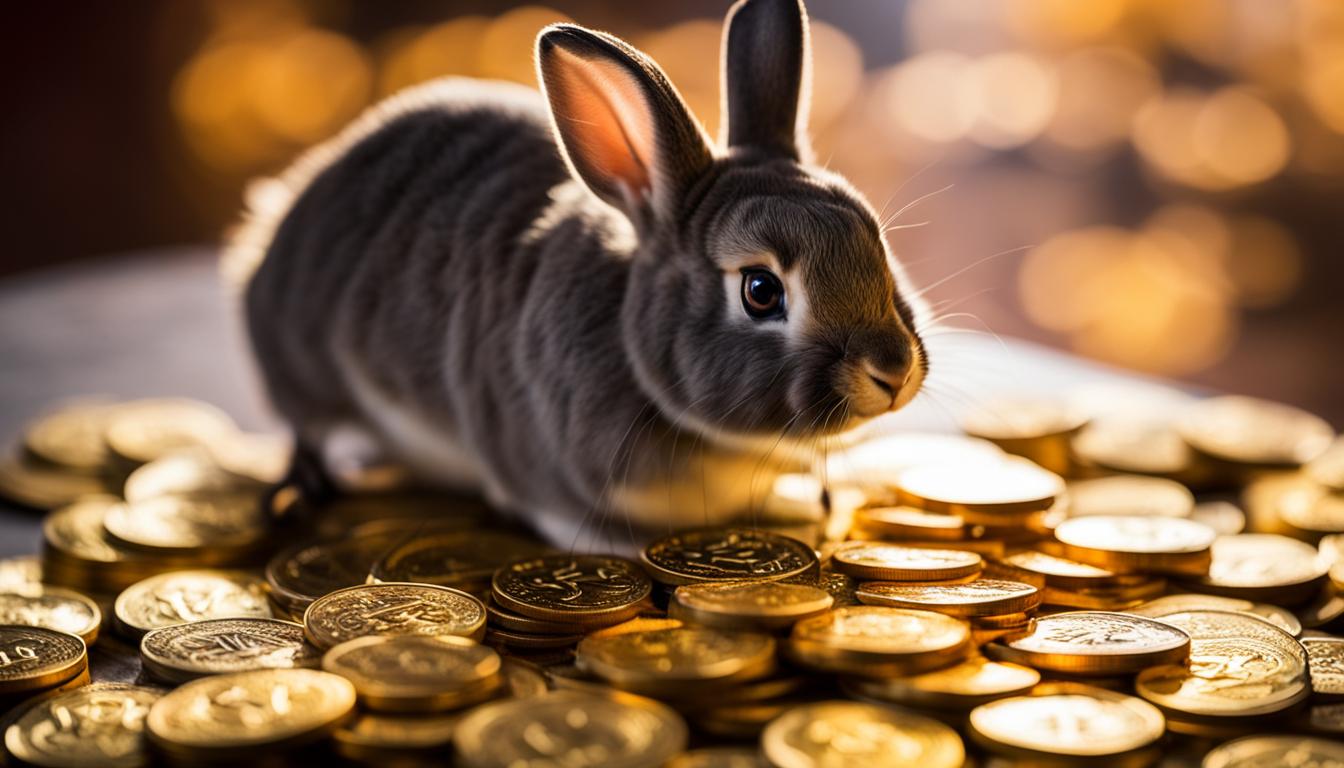 is it good luck if i have a rabbit sitting on gold chinese coins?