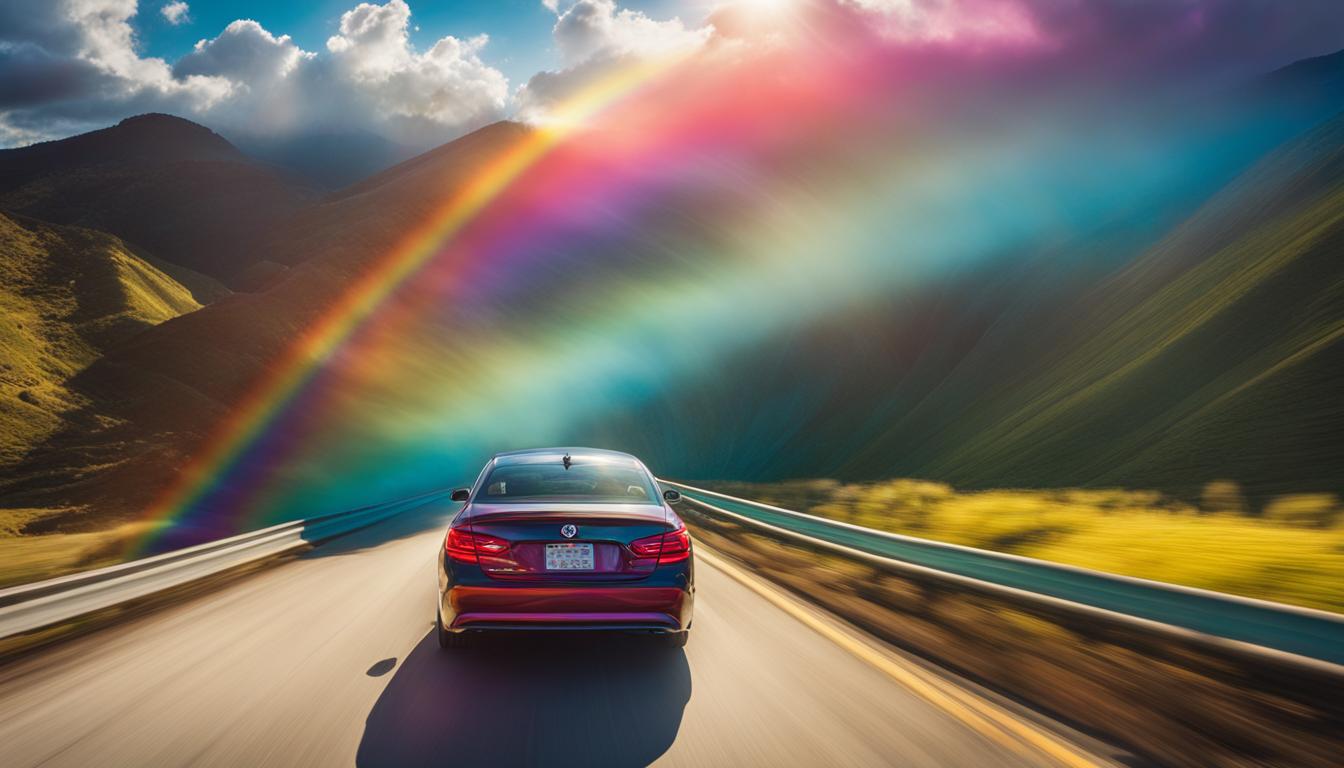 is it good luck to drive through a rainbow
