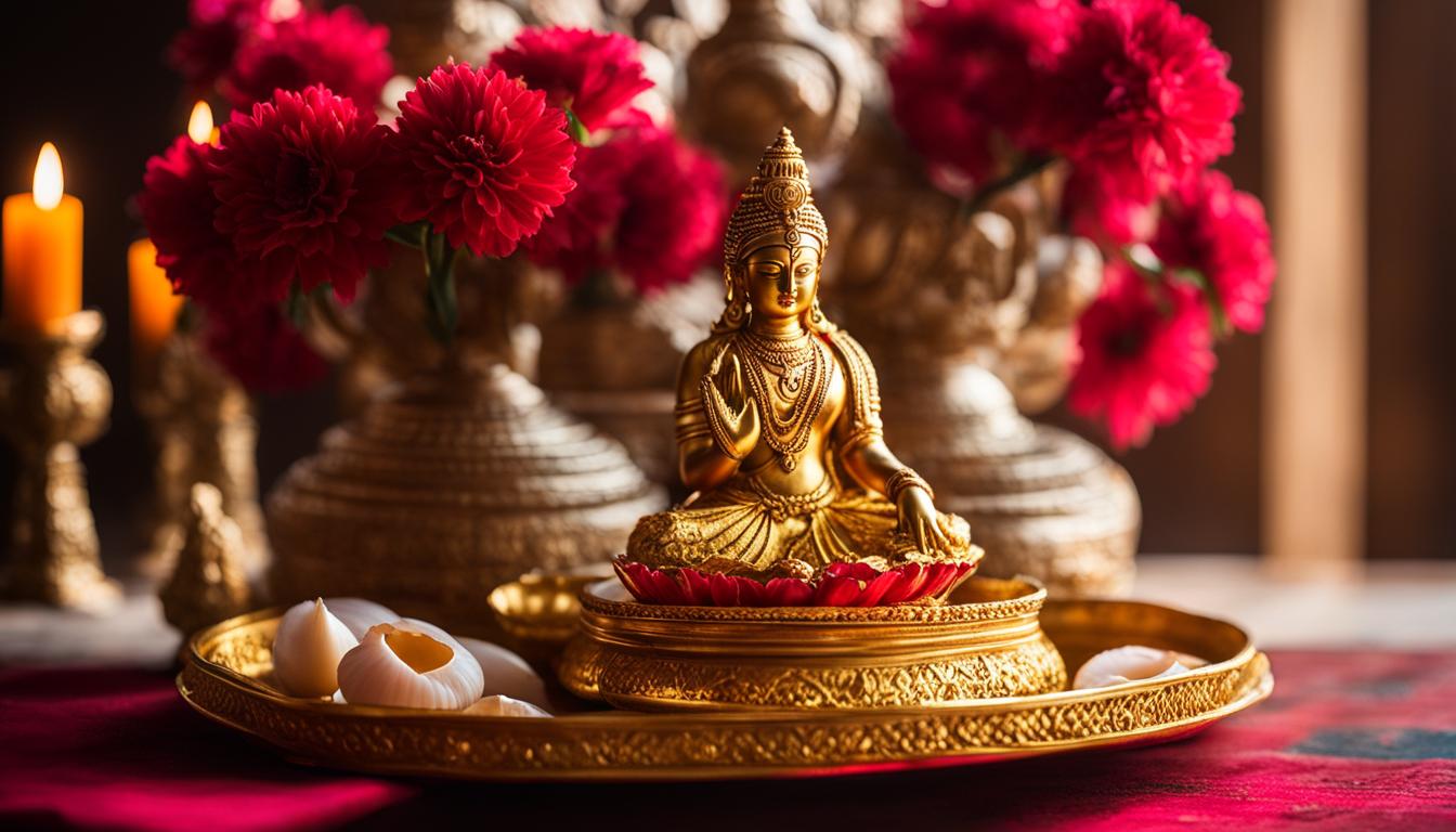 is it good luck to keep gavvalu infront laxmidevi
