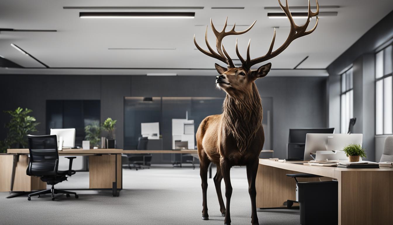 is it good luck to place a picture of stag behind you in the office