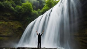 is it good luck to walk behind a waterfall