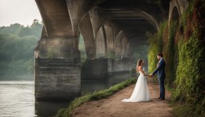 is proposing under a bridge good luck