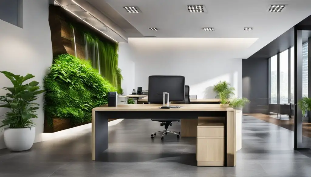 office feng shui with waterfalls