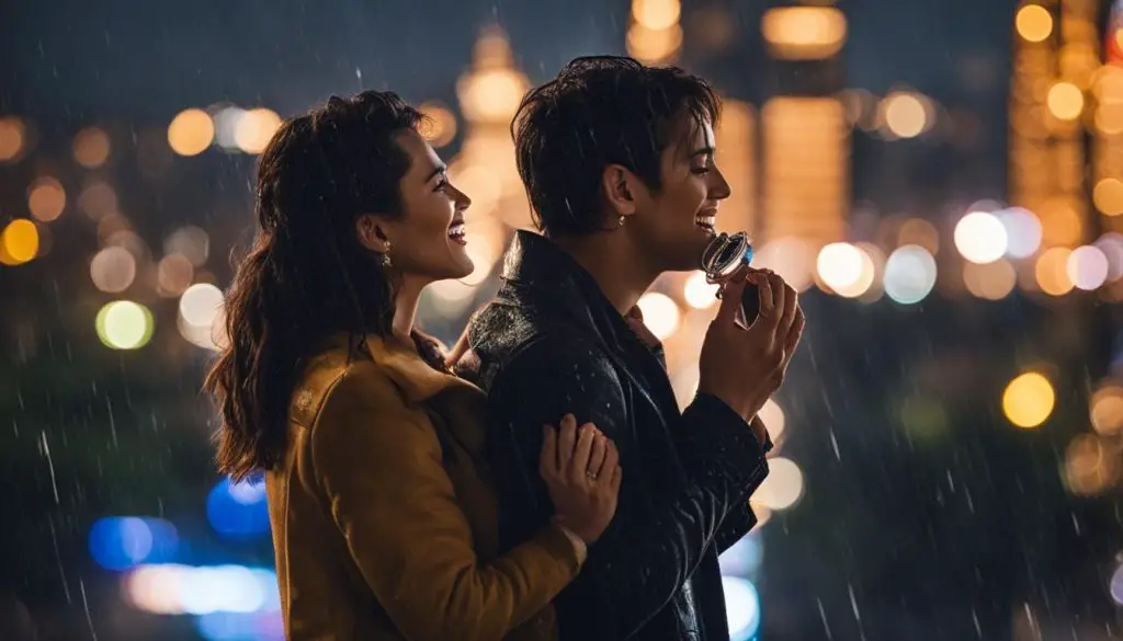 rain on engagement proposal good luck