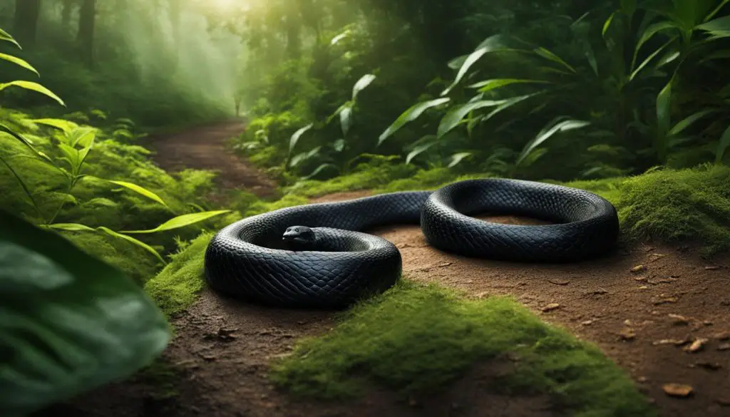 spiritual meaning of snake crossing from right to left