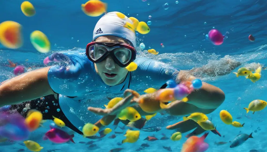 swimming in open water