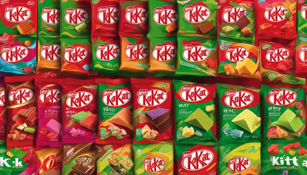 variety of Kit Kat flavors in Japan