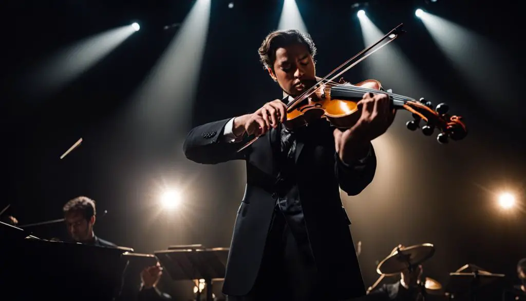 violinist playing