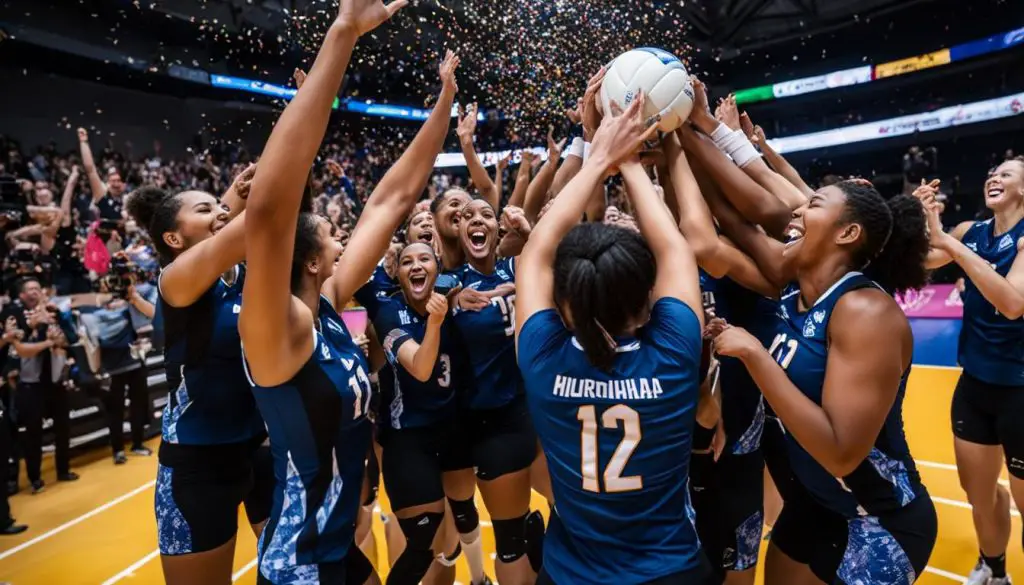 volleyball celebration
