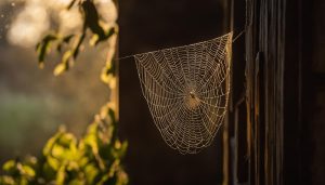 were spider webs believed to bring good luck