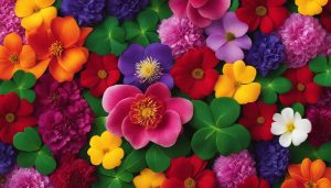 what color in flowers symbolize good health and luck