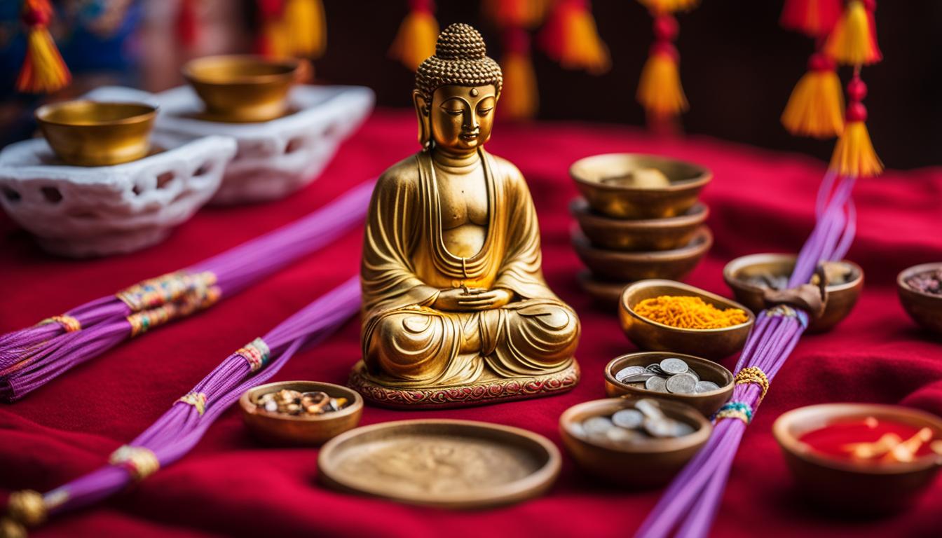 what is at budhist temples to provide good luck