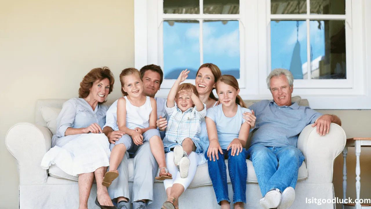 Family Together on The First Day in a New House