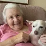a 100-Year-Old Woman adopted an old dog